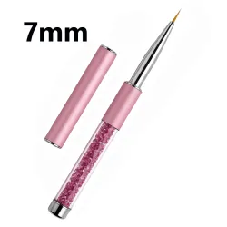 Pędzelek do zdobień paznokci PINK 7 mm – precyzyjny liner z osłonką | NILO Perfect Nails
